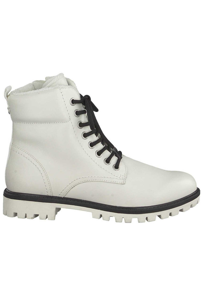 Tamaris Stiefelette Leder Weiß/Schwarz - surf4shoes
