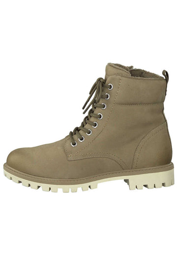 Tamaris Stiefelette Leder Taupe - surf4shoes