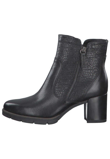Tamaris Stiefelette Leder/Synthetik Schwarz - surf4shoes