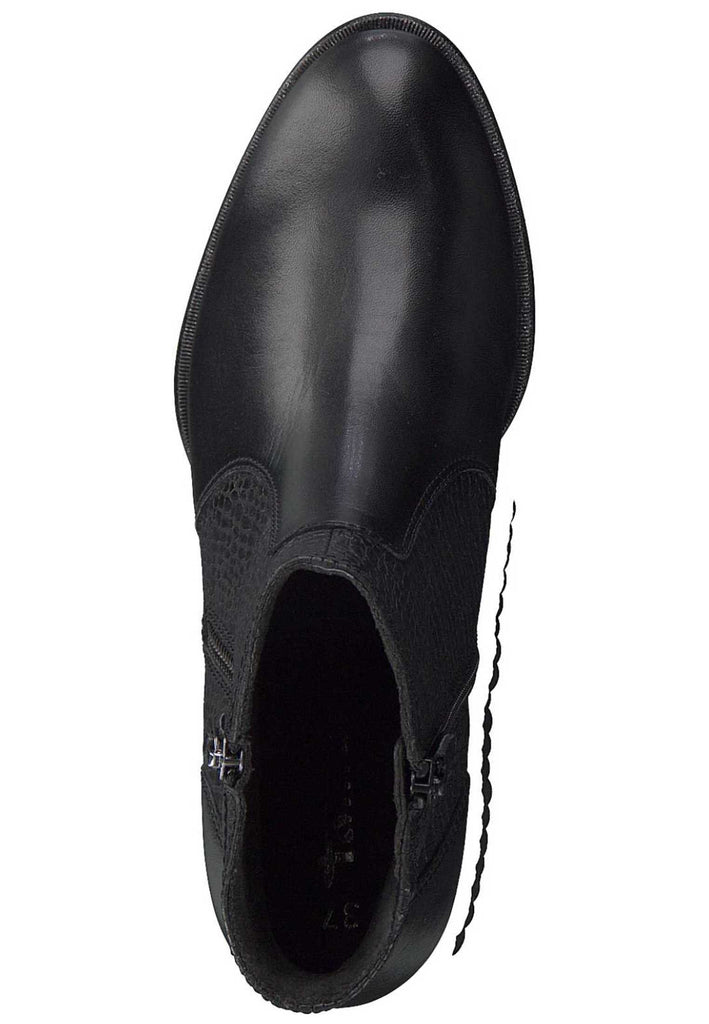 Tamaris Stiefelette Leder/Synthetik Schwarz - surf4shoes