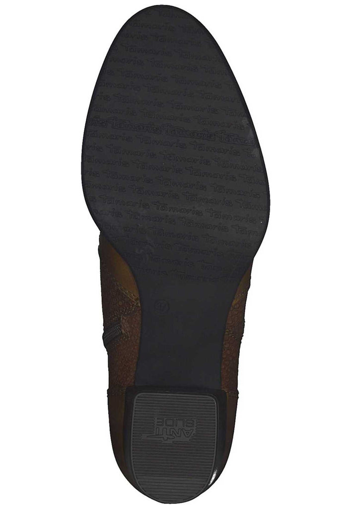 Tamaris Stiefelette Leder/Synthetik Cognac - surf4shoes