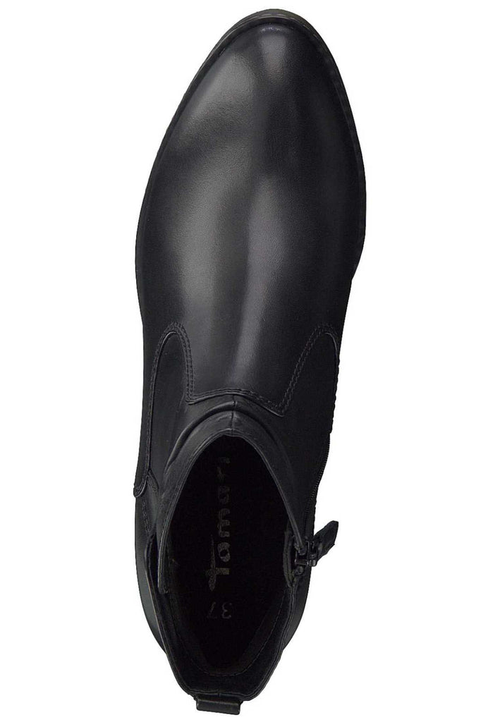 Tamaris Stiefelette Leder Schwarz - surf4shoes