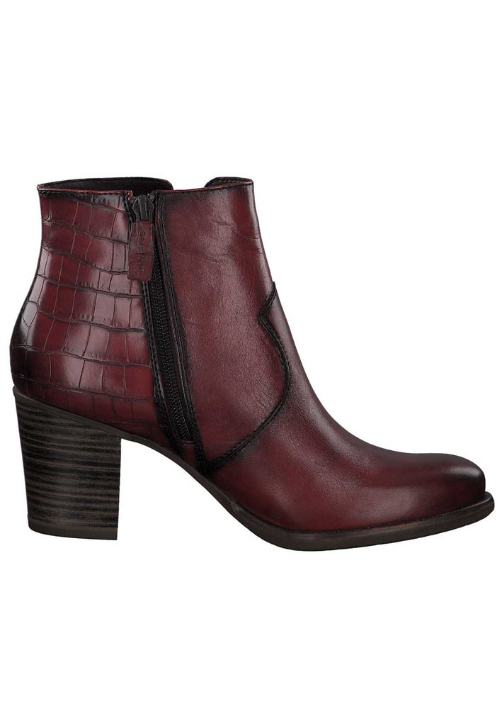 Tamaris Stiefelette Leder/Synthetik Rot - surf4shoes