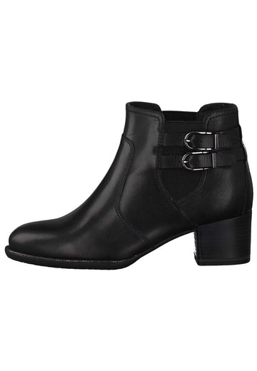 Tamaris Stiefelette Leder/Synthetik Schwarz - surf4shoes