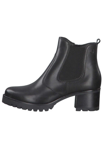 Tamaris Stiefelette Leder Schwarz - surf4shoes