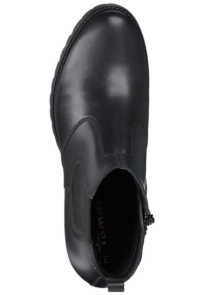 Tamaris Stiefelette Leder Schwarz - surf4shoes