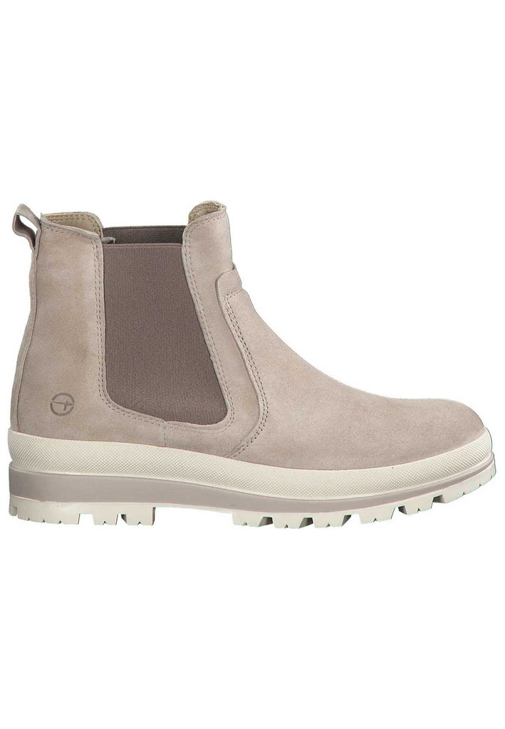 Tamaris Stiefelette Leder Taupe - surf4shoes