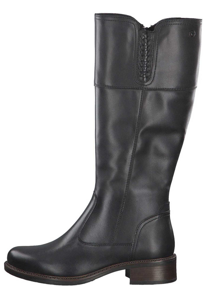 Tamaris Stiefel Leder Schwarz - surf4shoes