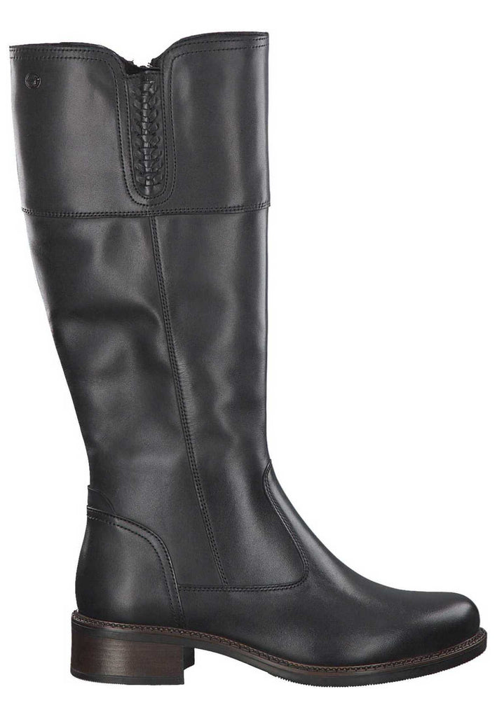 Tamaris Stiefel Leder Schwarz - surf4shoes