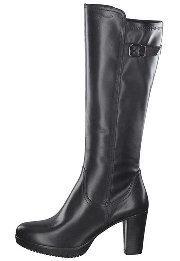 Tamaris Stiefel Leder/Synthetik Schwarz - surf4shoes