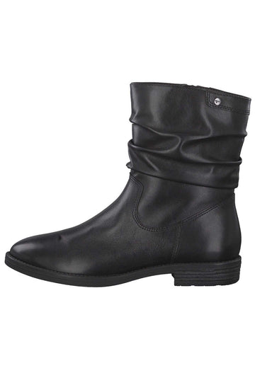 Tamaris Stiefelette Leder Schwarz - surf4shoes