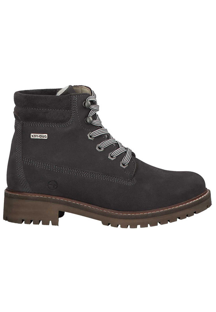 Tamaris Stiefelette Leder Anthrazit Warmfutter - surf4shoes