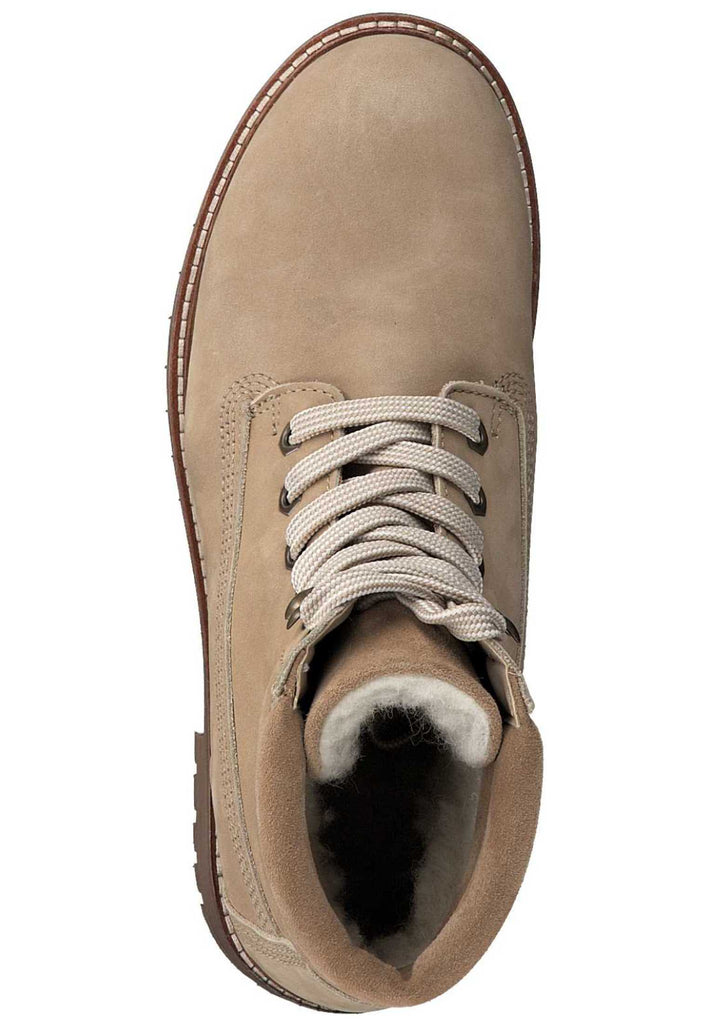 Tamaris Stiefelette Leder Sand Warmfutter - surf4shoes
