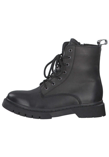 Tamaris Stiefelette Leder Schwarz - surf4shoes