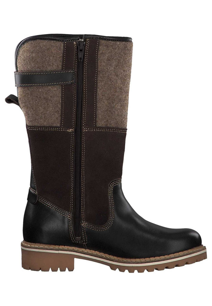 Tamaris Stiefel Leder Mocca Warmfutter - surf4shoes