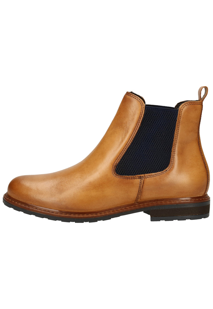 Tamaris Stiefelette Lederimitat/Textil Mittelbraun - surf4shoes