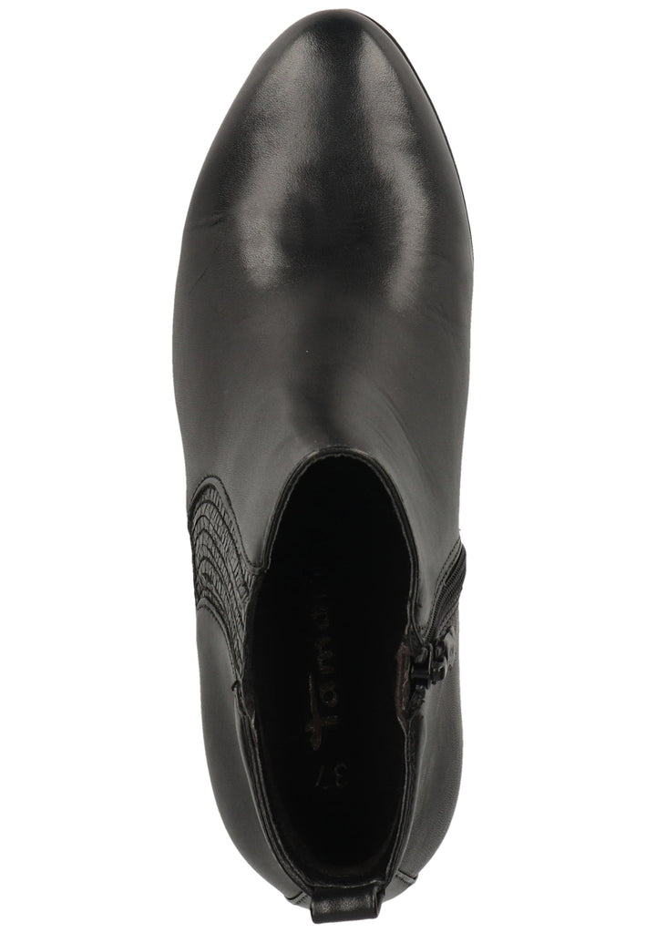 Tamaris Stiefelette Leder Schwarz - surf4shoes
