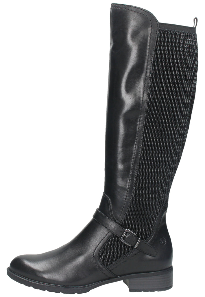 Tamaris Stiefel Leder/Synthetik Schwarz - surf4shoes