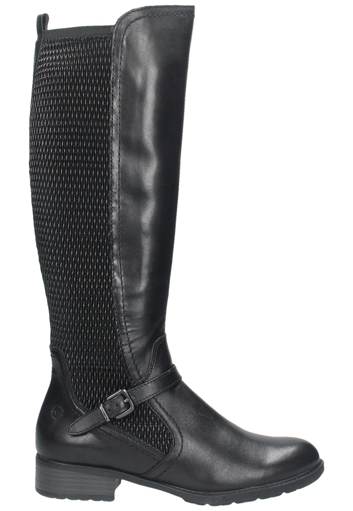 Tamaris Stiefel Leder/Synthetik Schwarz - surf4shoes