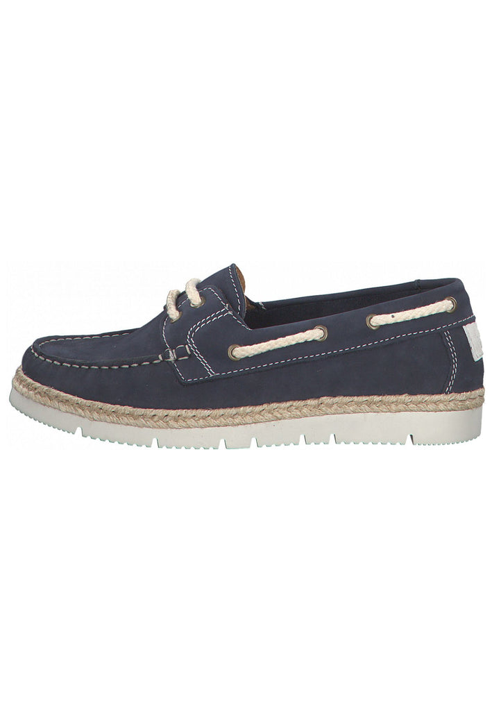 Tamaris Slipper Leder Navy - surf4shoes