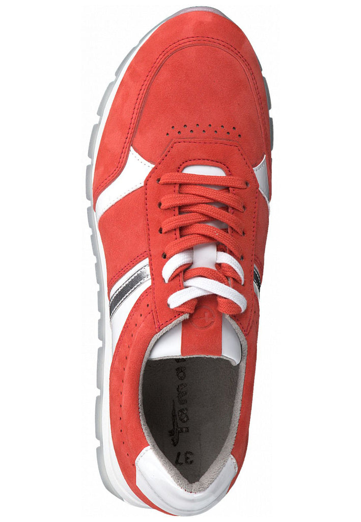 Tamaris Sneaker Leder/Synthetik Rot/Weiß - surf4shoes