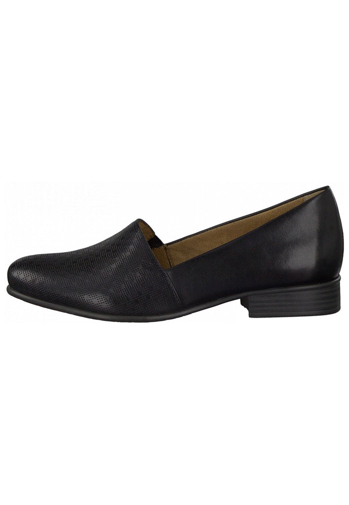 Tamaris Slipper Leder Schwarz Str. - surf4shoes