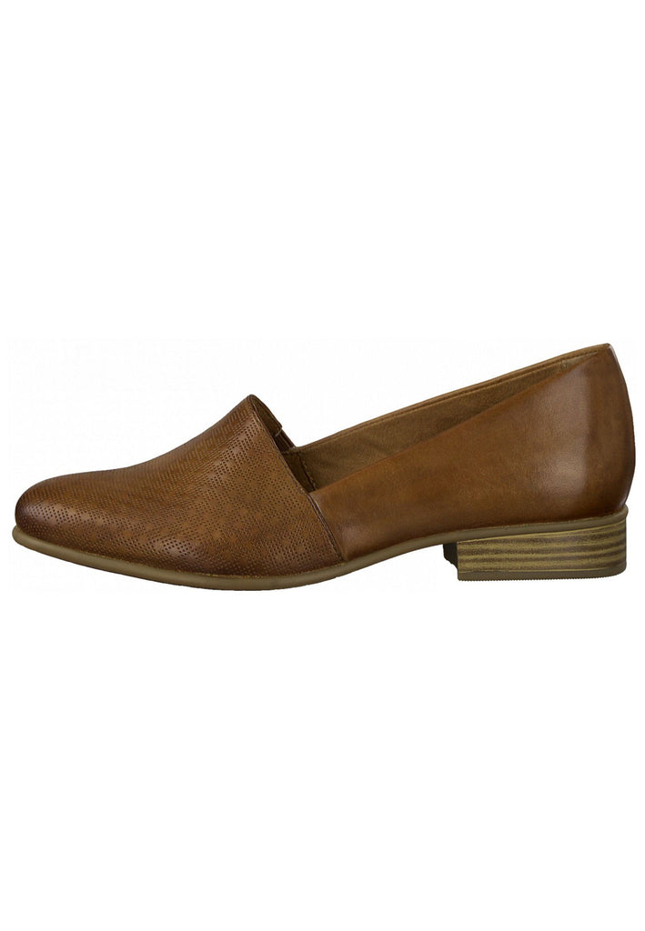 Tamaris Slipper Leder Nuss - surf4shoes