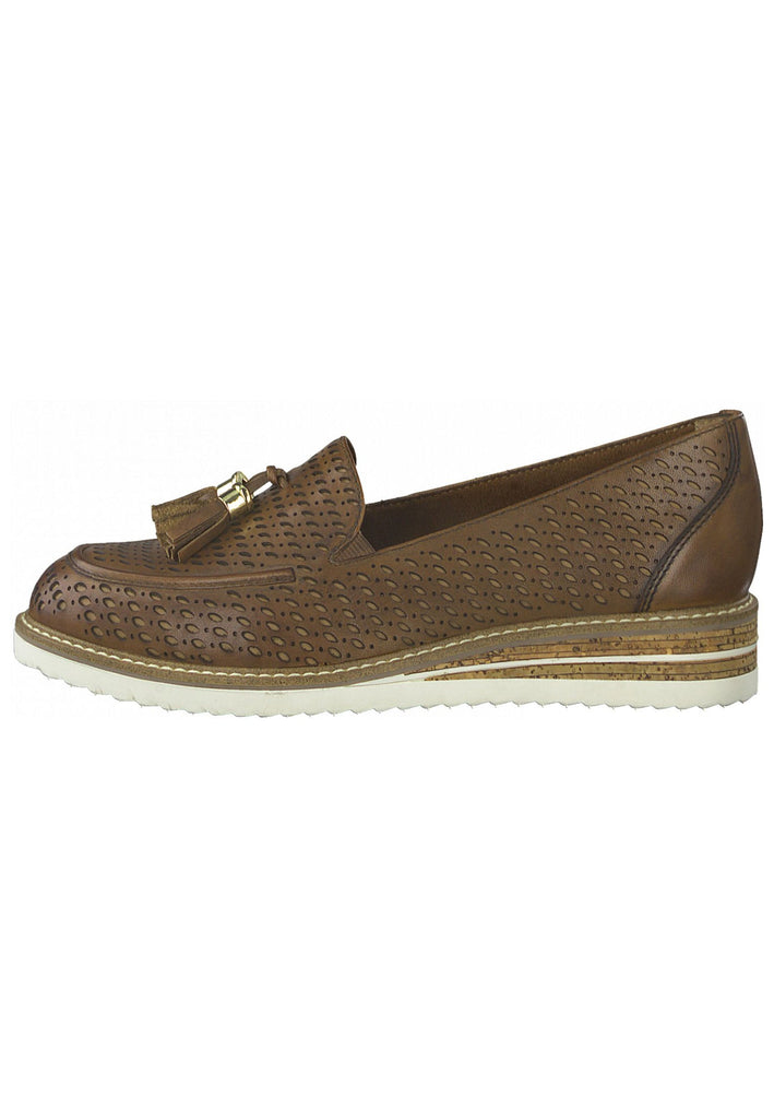 Tamaris Slipper Leder Cognac - surf4shoes