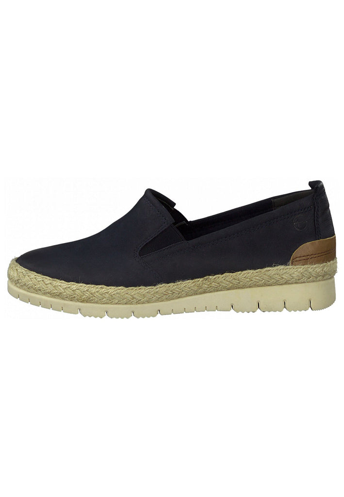 Tamaris Slipper Leder Navy - surf4shoes