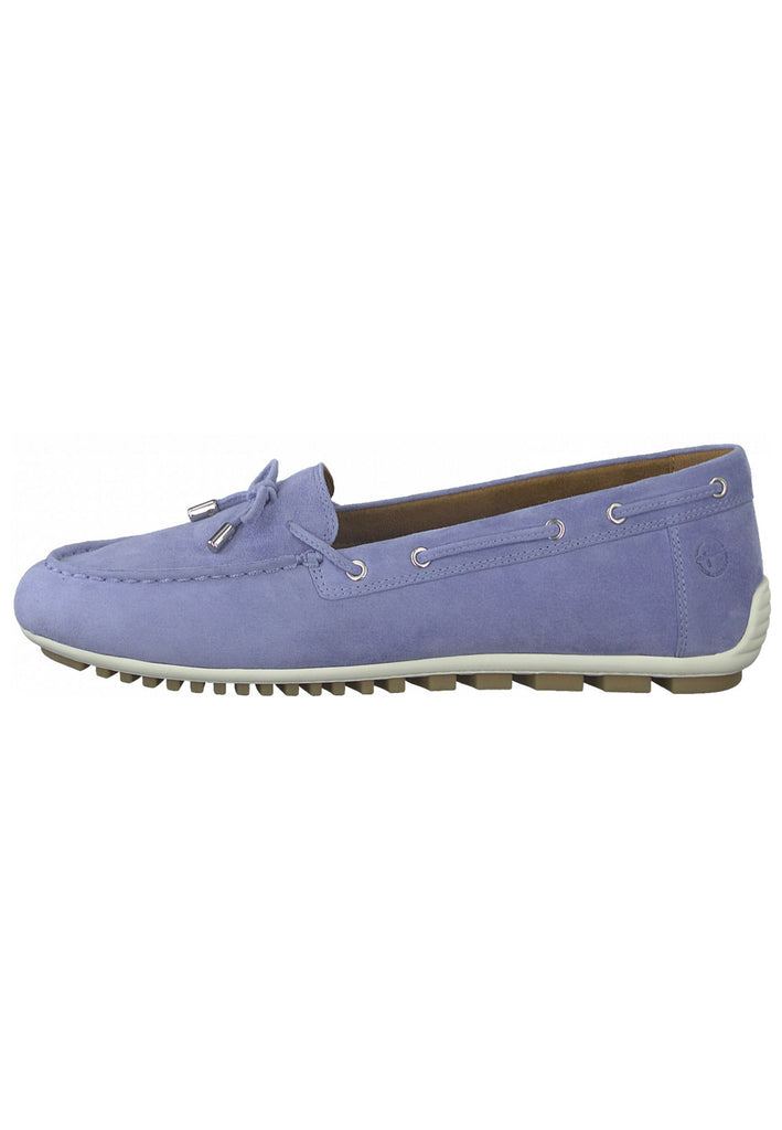 Tamaris Mokassin Veloursleder Hellblau - surf4shoes