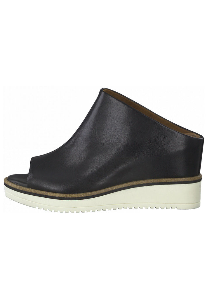 Tamaris Pantoletten Glattleder Schwarz - surf4shoes