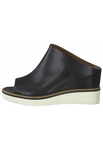 Tamaris Pantoletten Glattleder Schwarz - surf4shoes