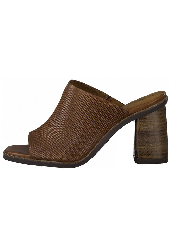Tamaris Pantoletten Leder Mittelbraun - surf4shoes