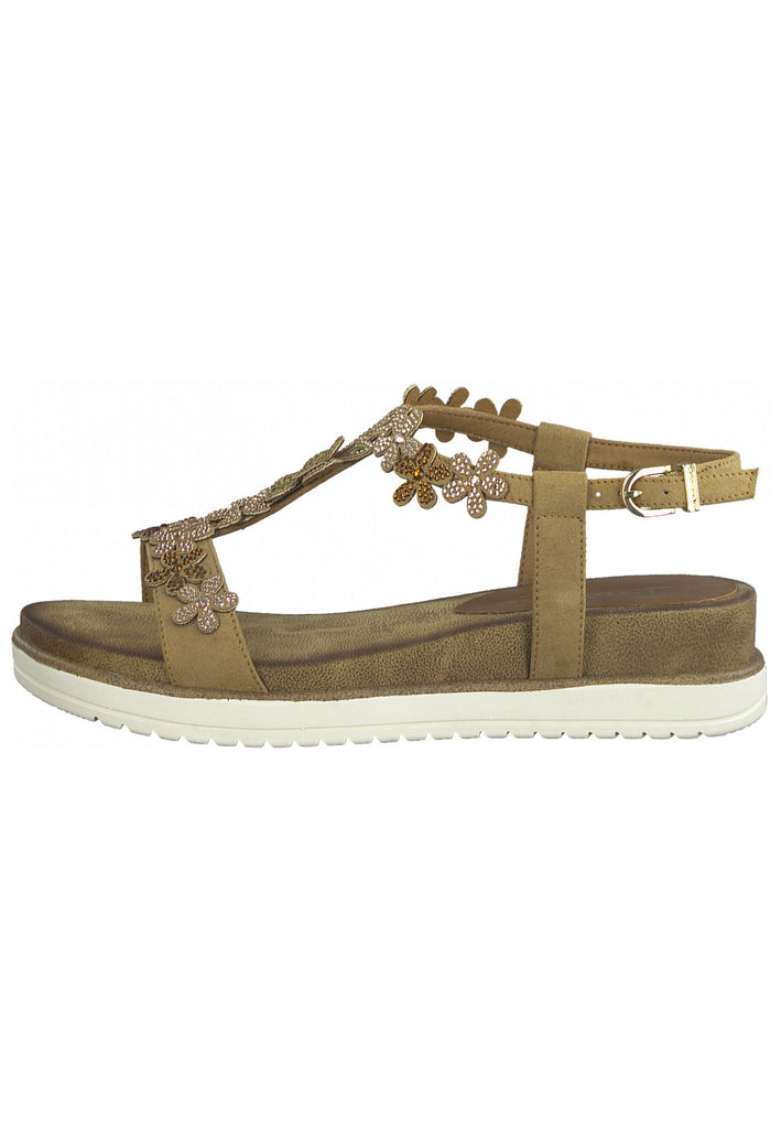 Tamaris Sandalen Textil Beige - surf4shoes