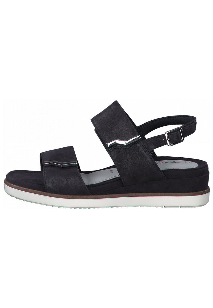 Tamaris Sandalen Veloursleder Navy - surf4shoes