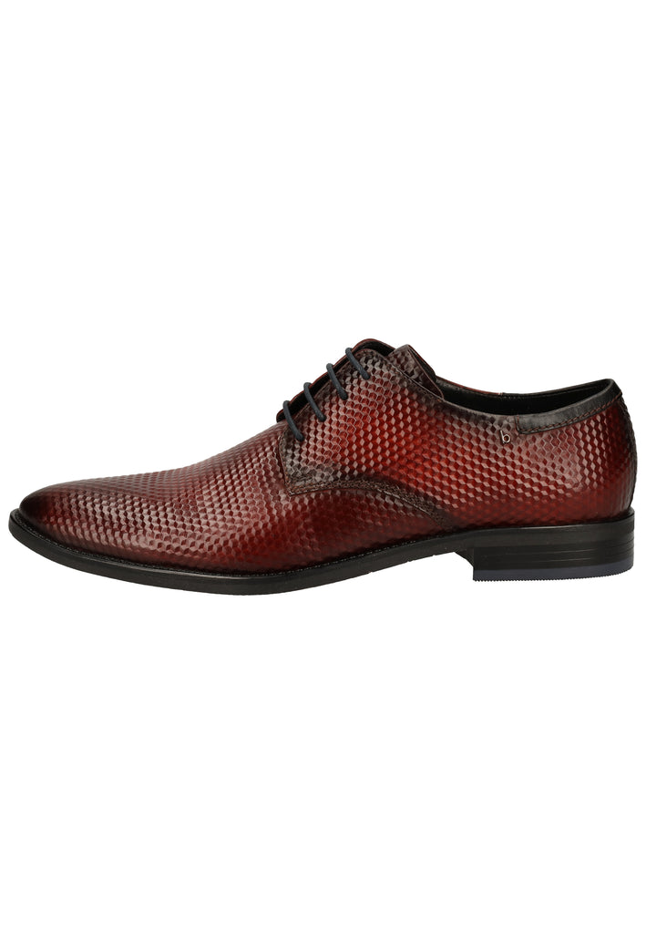 Bugatti Businessschuhe Glattleder Dunkelrot - surf4shoes