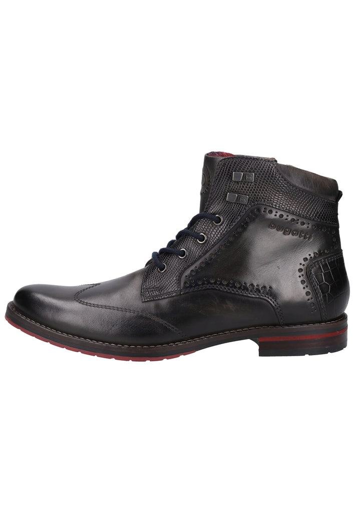 Bugatti Stiefelette Nappaleder Dunkelgrau - surf4shoes