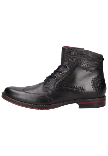 Bugatti Stiefelette Nappaleder Dunkelgrau - surf4shoes