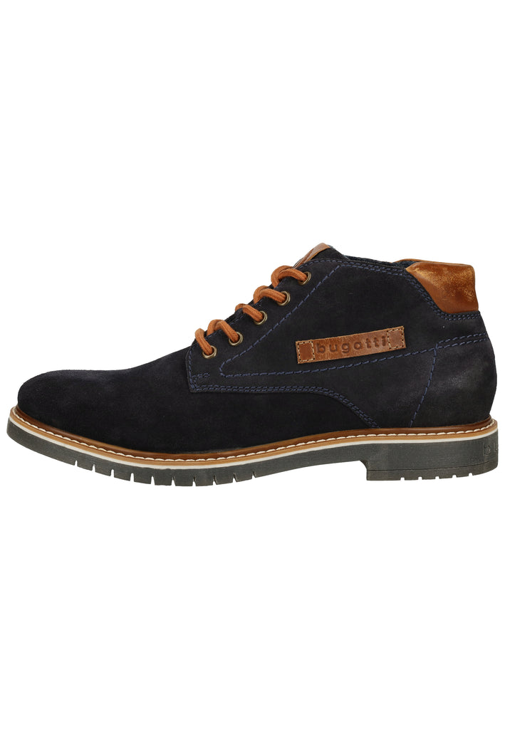Bugatti Stiefelette Veloursleder Dark Blue - surf4shoes