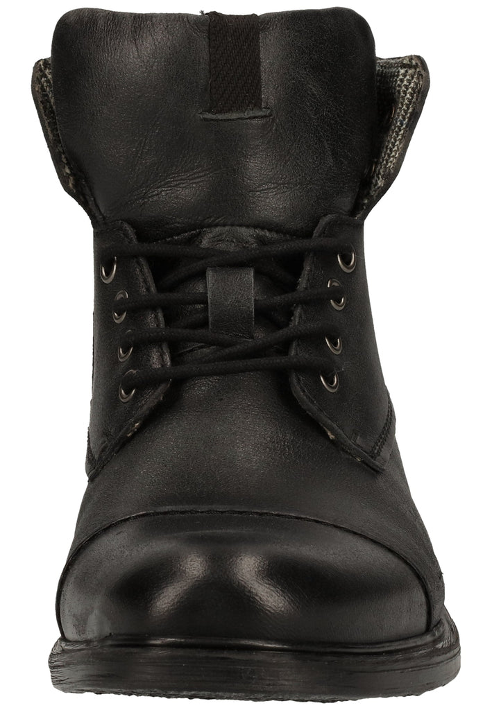 Bugatti Stiefelette Nappaleder Schwarz - surf4shoes