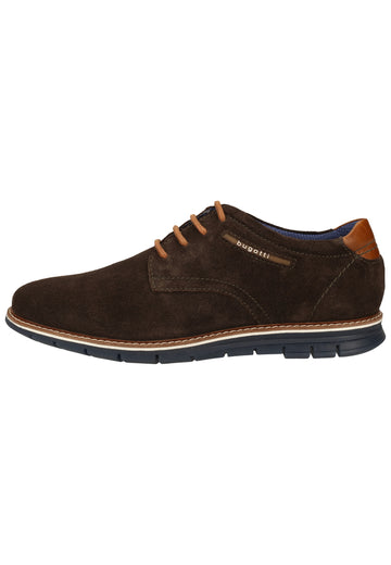 Bugatti Halbschuhe Veloursleder Dunkelgrau - surf4shoes