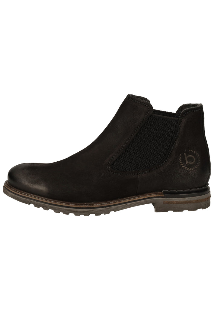 Bugatti Stiefelette Nubukleder Schwarz - surf4shoes