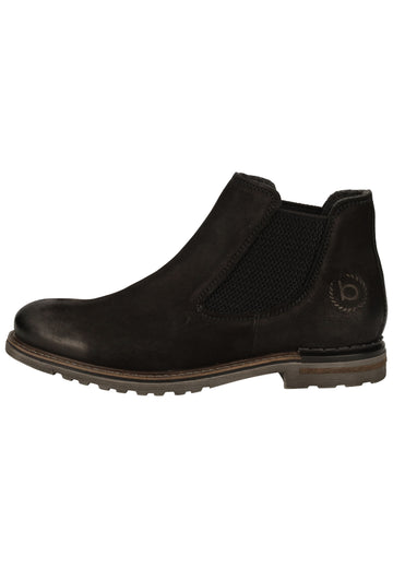 Bugatti Stiefelette Nubukleder Schwarz - surf4shoes