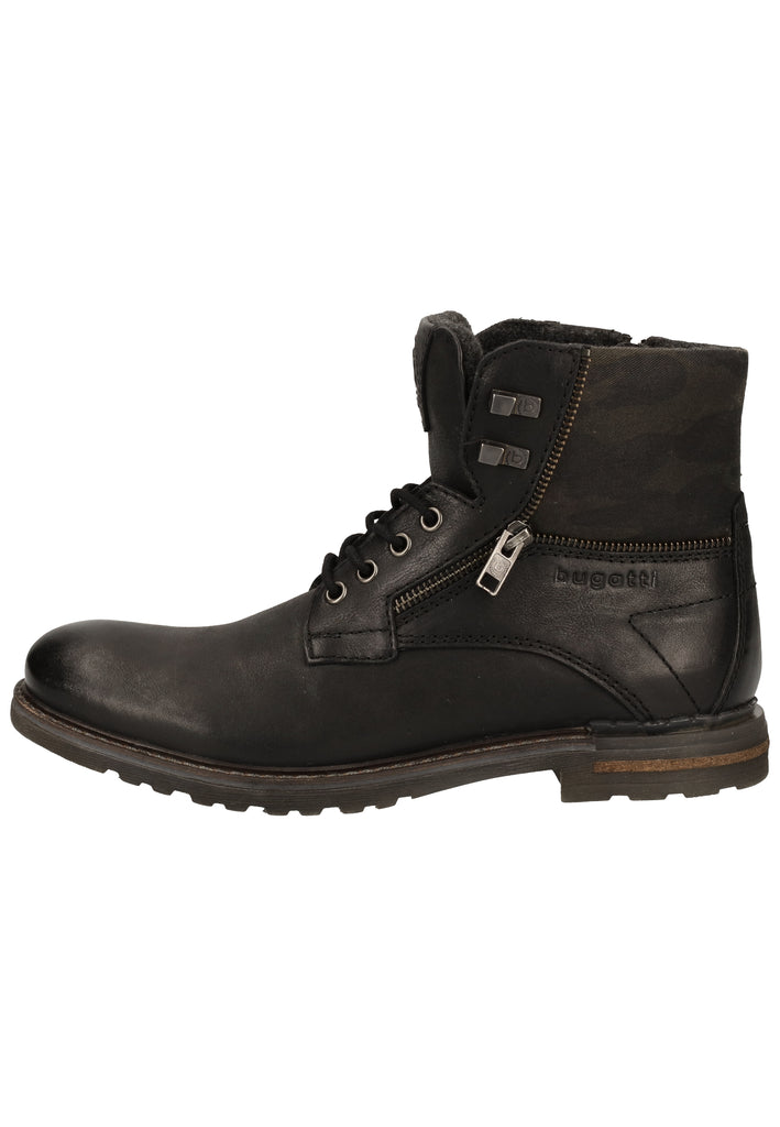 Bugatti Stiefelette Nappaleder Schwarz Warmfutter - surf4shoes