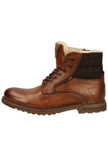 Bugatti Stiefelette Nappaleder Cognac Warmfutter - surf4shoes