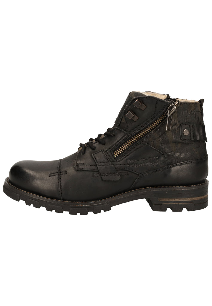 Bugatti Stiefelette Nappaleder Schwarz Warmfutter - surf4shoes