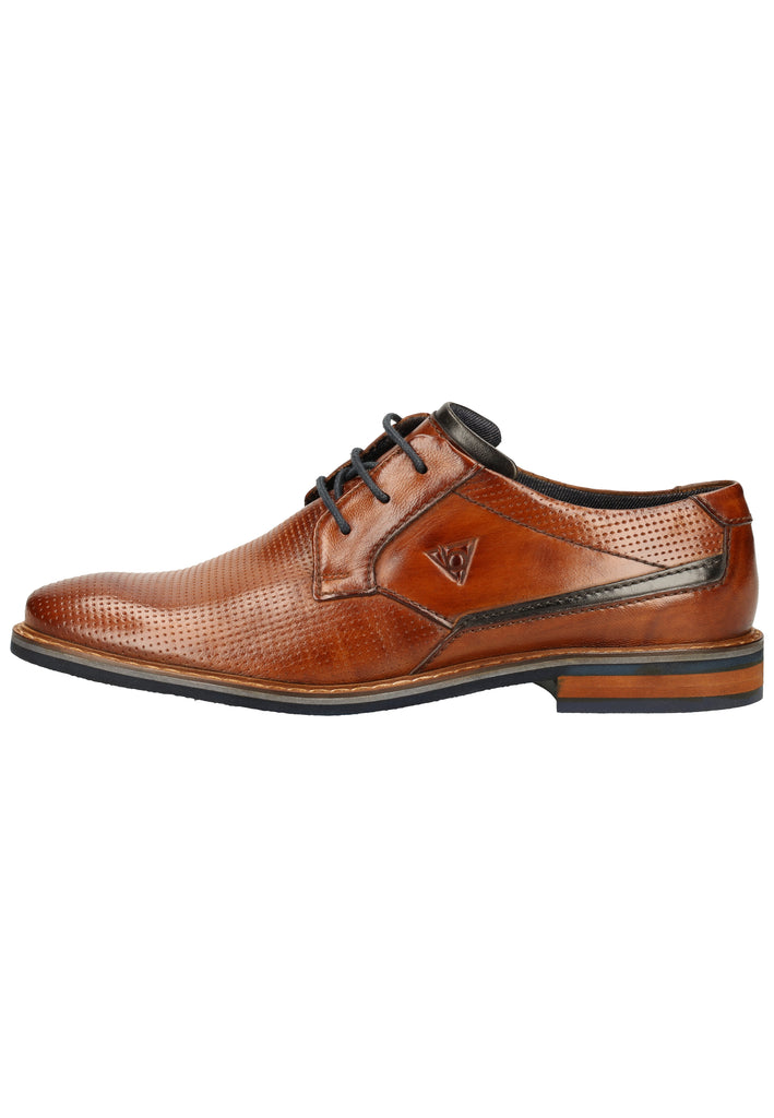 Bugatti Businessschuhe Glattleder Mittelbraun - surf4shoes