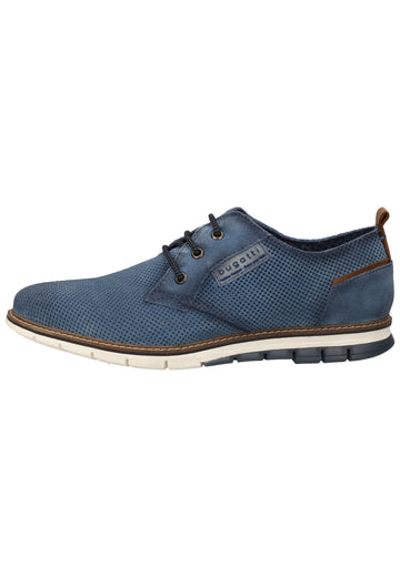 Bugatti Halbschuhe Veloursleder Blau - surf4shoes