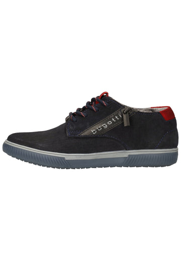 Bugatti Halbschuhe Veloursleder Dunkelblau - surf4shoes