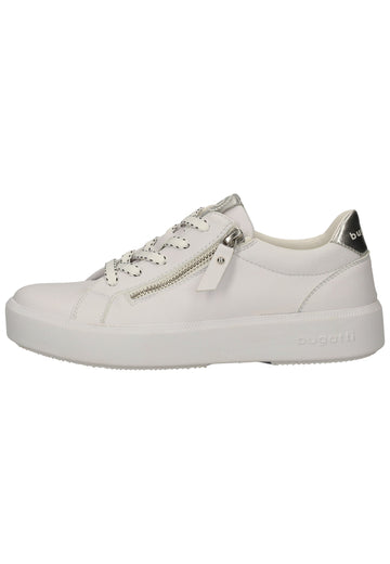 Bugatti Sneaker Leder Weiß/Silber - surf4shoes